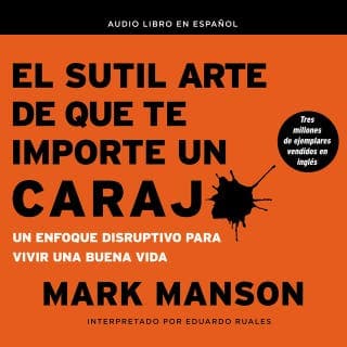 El sutil arte de que te importe un caraj* – Mark Manson, portada del audiolibro