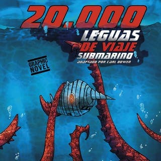 20000 Leguas de Viaje Submarino – Jules Verne, portada del audiolibro
